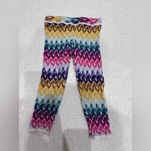 Missoni Multicolor Zigzag girls knit Leggings 36 months